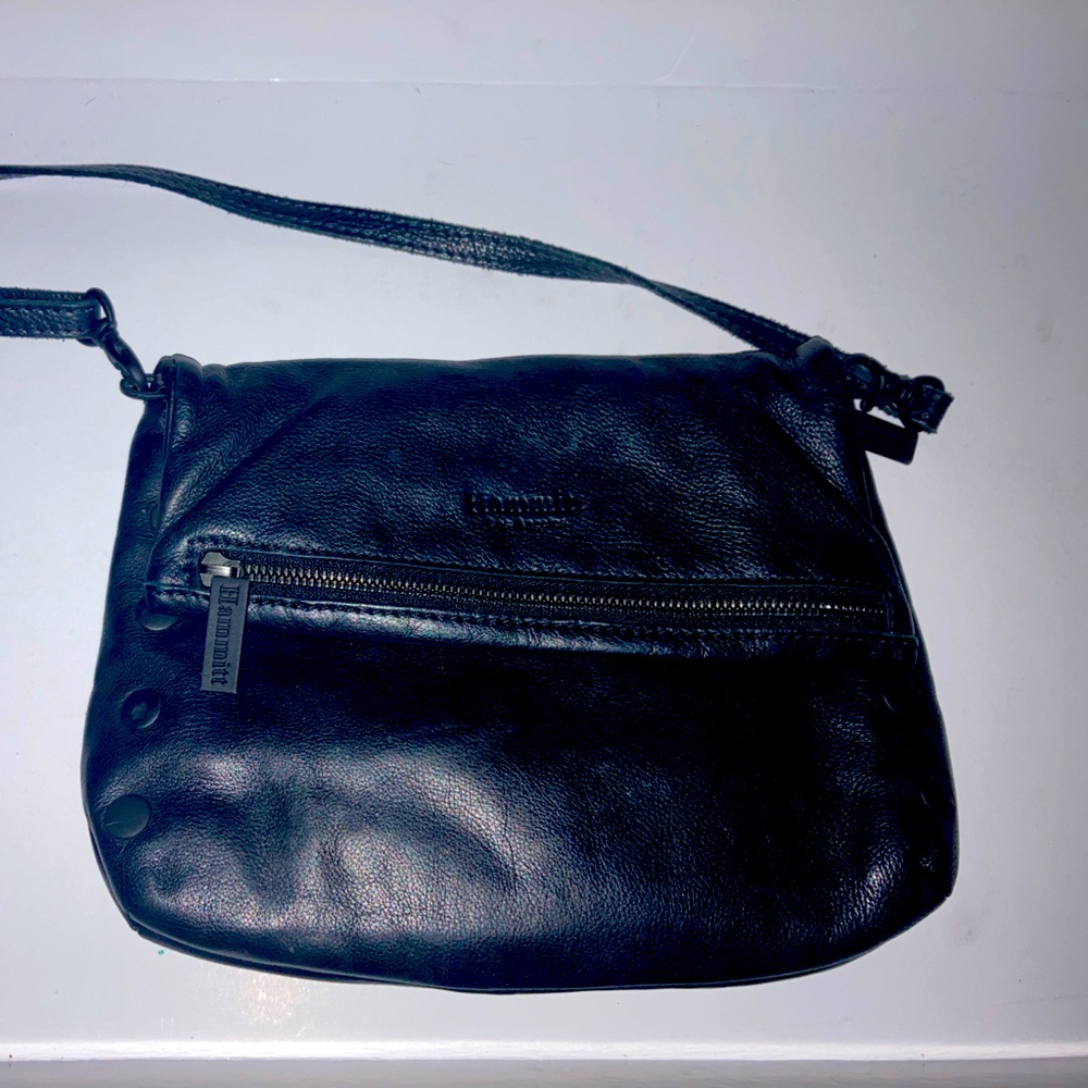 Hammit black leather purse